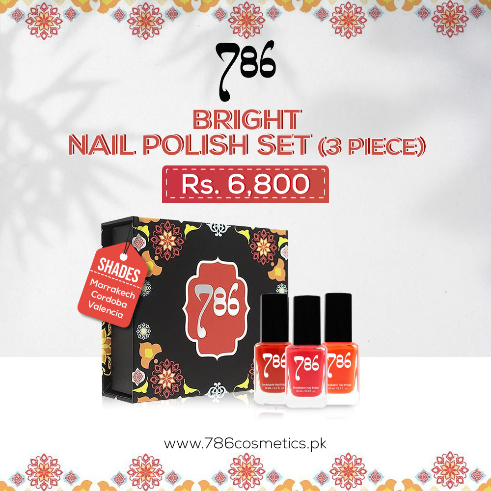 Bright Nail Polish Set (3 Piece) - 786 PK