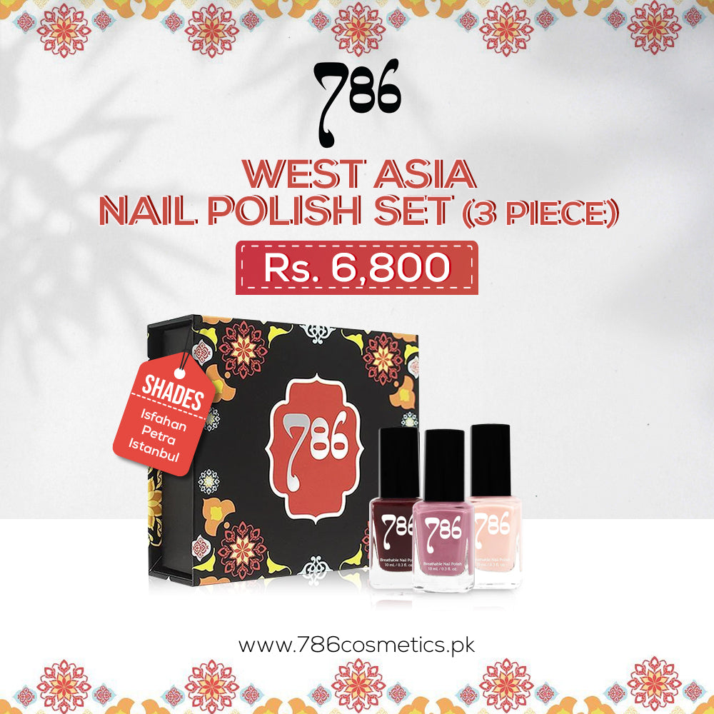 West Asia Nail Polish Set (3 Piece) - 786 PK